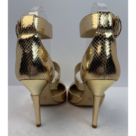 Michael Kors Amal Stiletto Pump Gold Women's US Size 7.5M - Picture 4 of 12